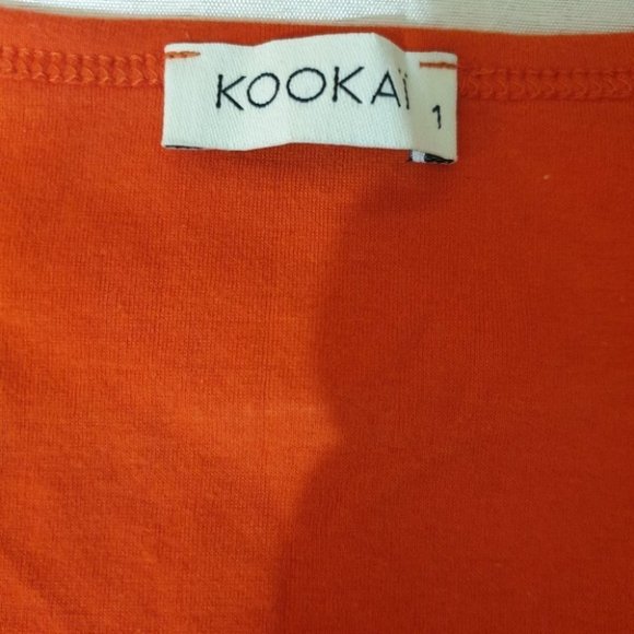 KOOKAI Size 1 (AU 10/12) Orange Top Round Neck Cap Sleeves NWOT - Picture 10 of 12